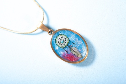 Naszyjnik "Błękitny Łapacz Snów"