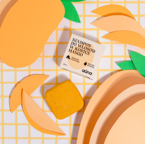 Zestaw - woreczek jutowy i szampon w kostce mango, zero waste