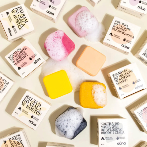 Zestaw - woreczek jutowy i szampon w kostce mango, zero waste