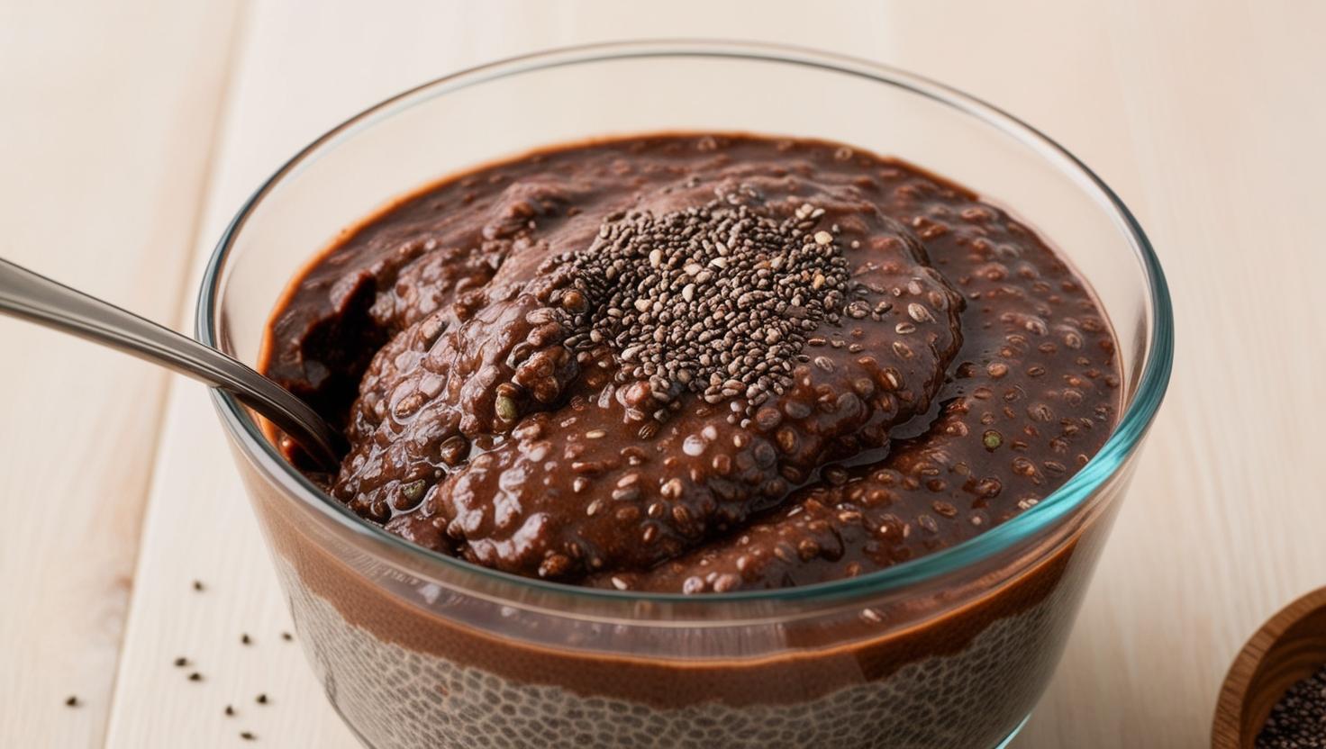 Proteinowy pudding chia z konopnym dodatkiem